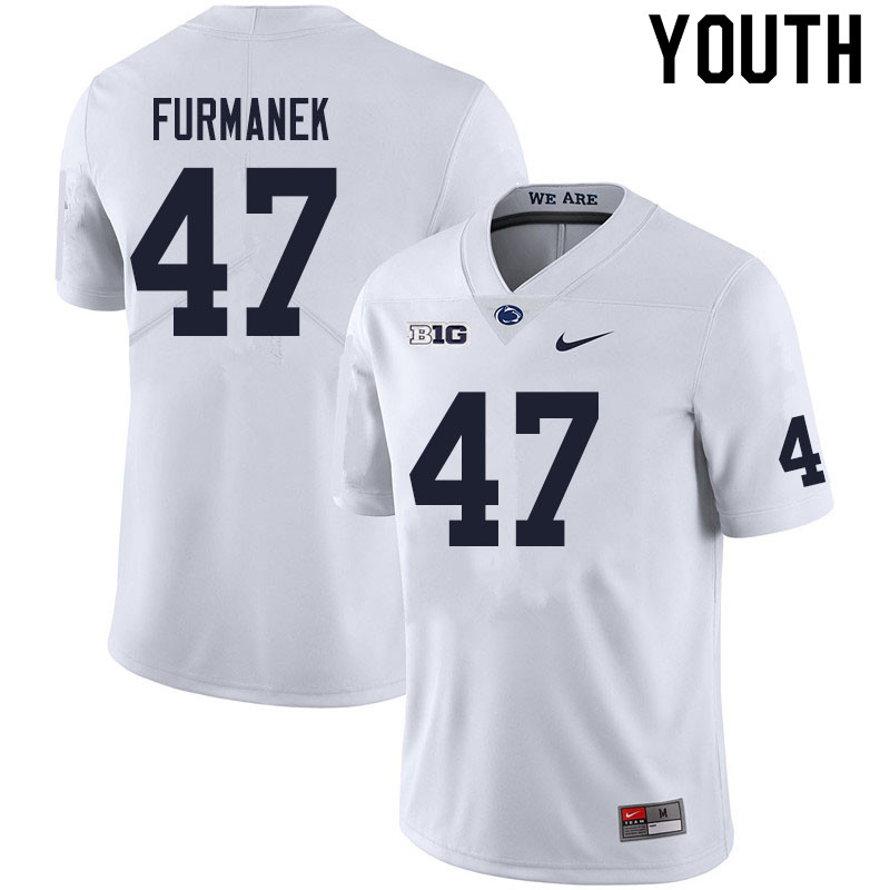 Youth #47 Alex Furmanek Penn State Nittany Lions College Football Jerseys Sale-White